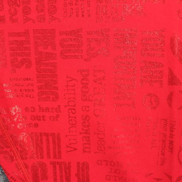 Lululemon Leggings Womens 8 Red High Rise 26" Foil Text Print - Picture 6 of 10
